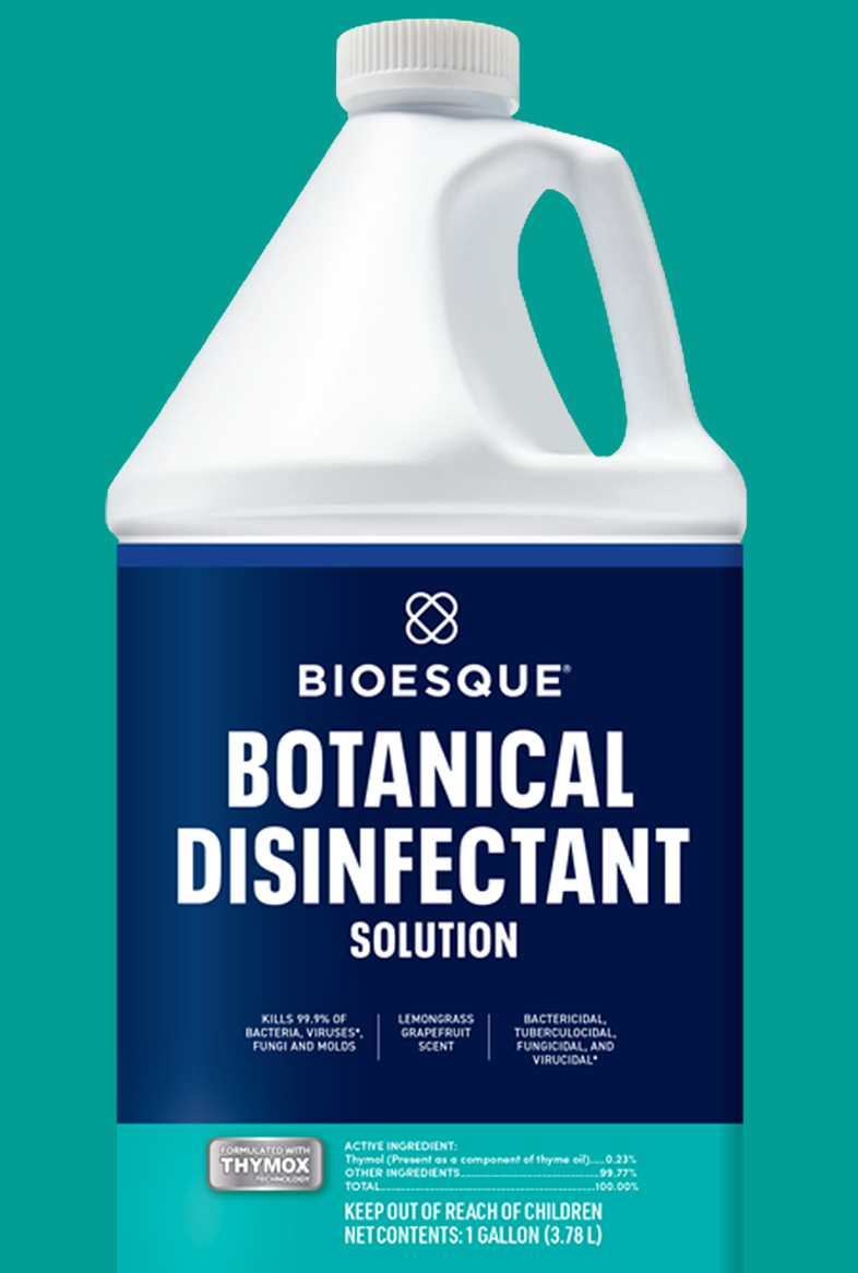 Bioesque Botanical Disinfectant Solution Close Up On Bottle
