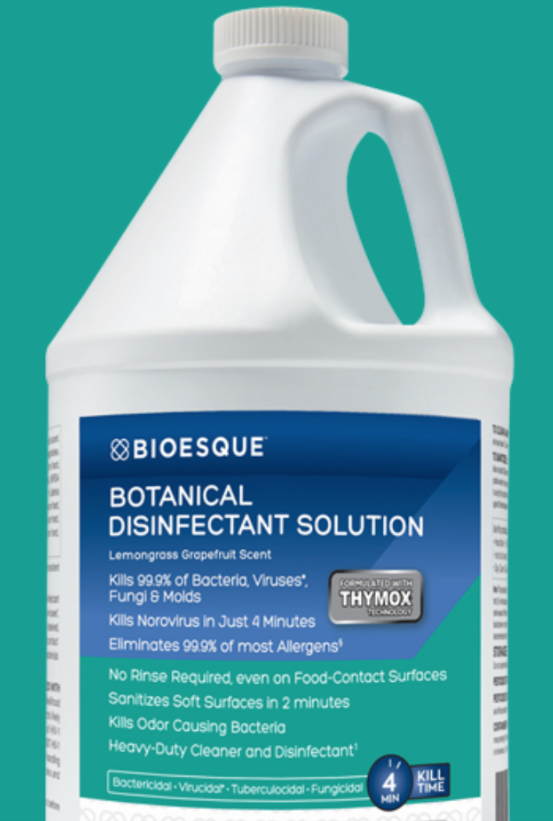 Bioesque Botanical Disinfectant Solution Close Up On Bottle